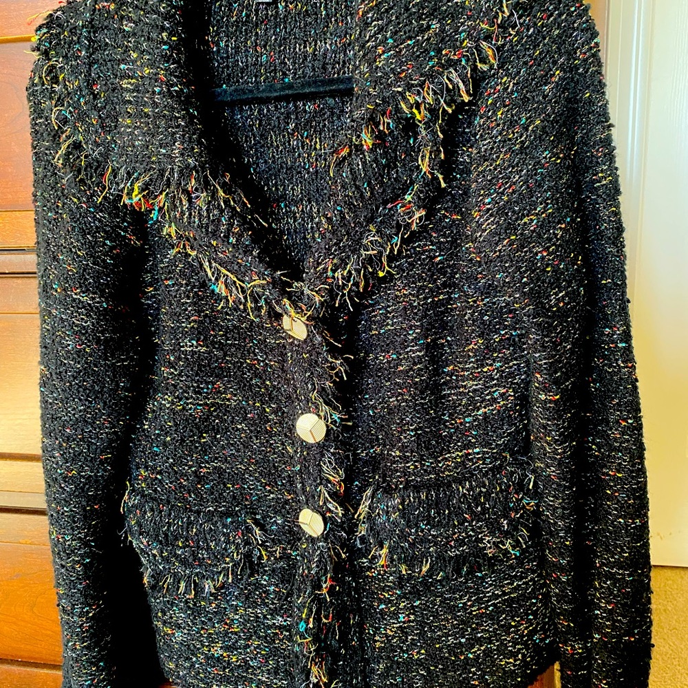 Black sweater with speckles